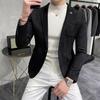 New Men 'S Blazer Youth Slim Casual Suede Blazers