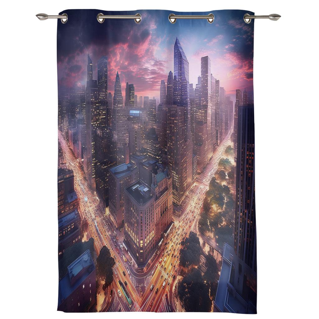 Watercolor Flowers Leaves Vintage Window Curtains for Living Room Luxury Bedroom Curtain Kitchen Blinds Drapes Curtains