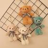 Cartoon Plush Bear Girl Keychain Schoolbag Doll Cute Backpack Pendant Ornament Doll Gift