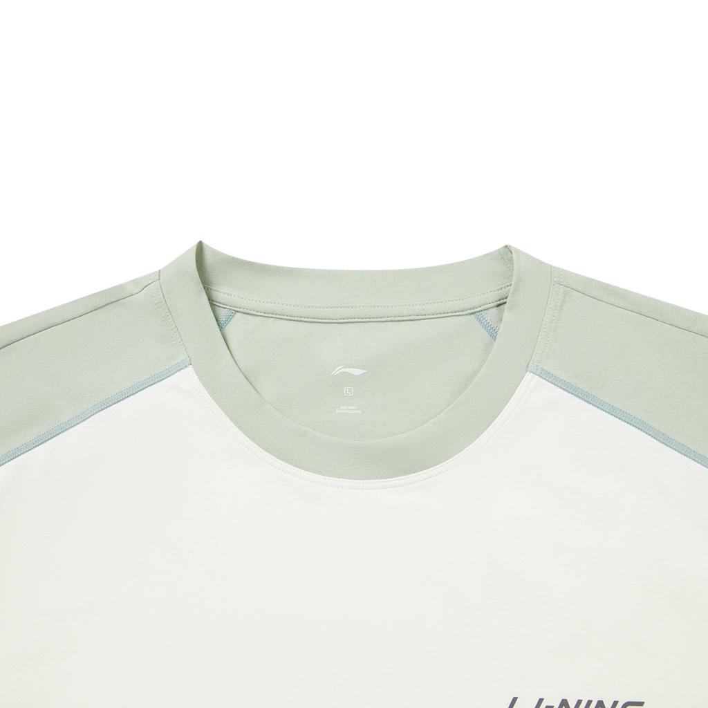 Мужская футболка с круглым вырезом из серии Li Ning Fitness, с вышивкой логотипа-буквы, топ ATSW395-8