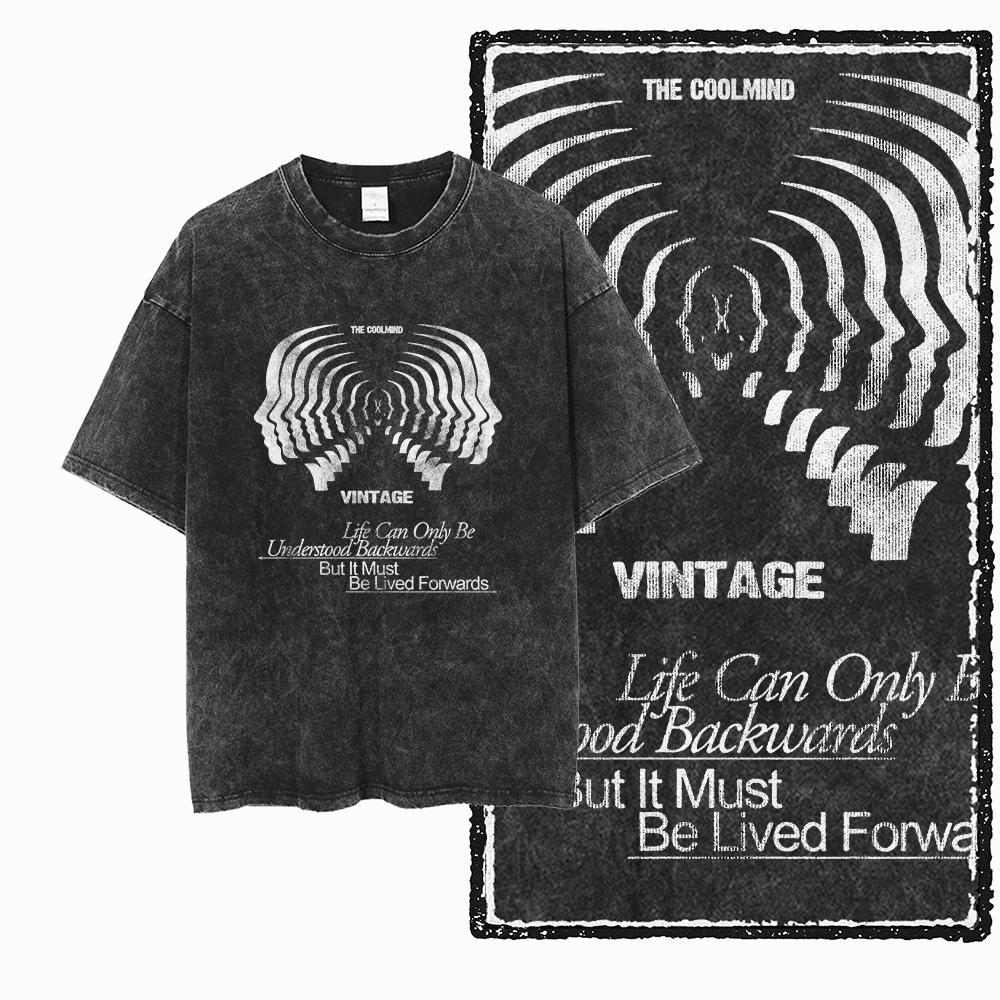 ZG STREETWEAR THEME Printed Cotton Acid Washed Exclusive Graphic Unisex T Shirt Cool Vintage Men Tshirts Big Size Tee for men