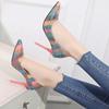 Shoe For Women 2025 Mixed-Color Women Pump High Heels 10 CM Single Shoes Female Summer Patent Leather Wedding Party Woman Shoes