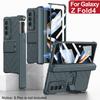 360 Full Protection Slide Pen Box Case For Samsung Galaxy Z Fold 4 5g Magnetic Hinge Ajustable Bracket Hard Pc Pen Slot Cover
