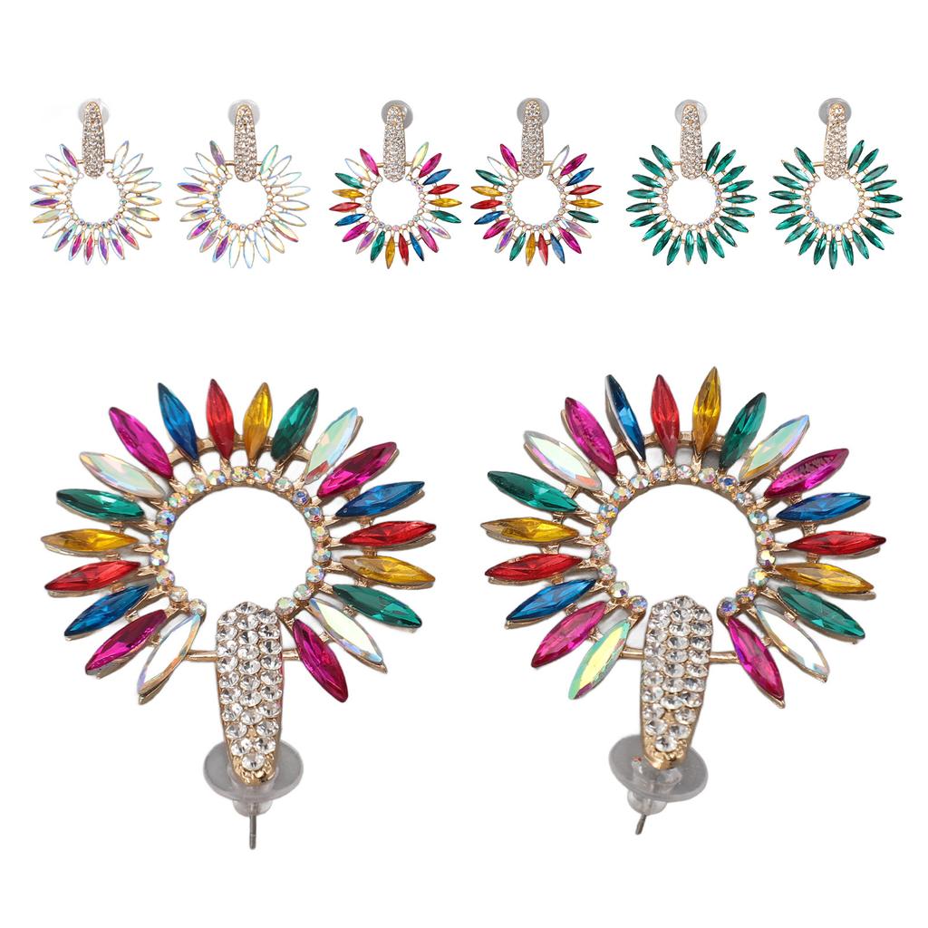 Модные серьги-подвески со стразами, большие серьги-люстры для женщин