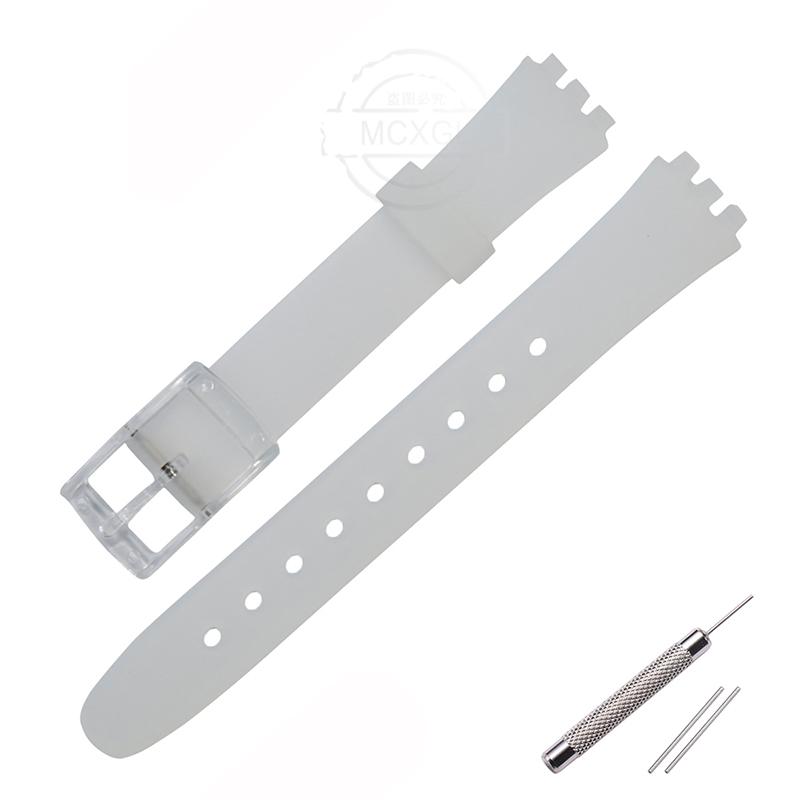 Мягкий силиконовый ремешок для часов, подходящий для Swatch 12 мм, ремешок для девочек и женщин, цветной, водонепроницаемый, наручный браслет, аксессуары для часов