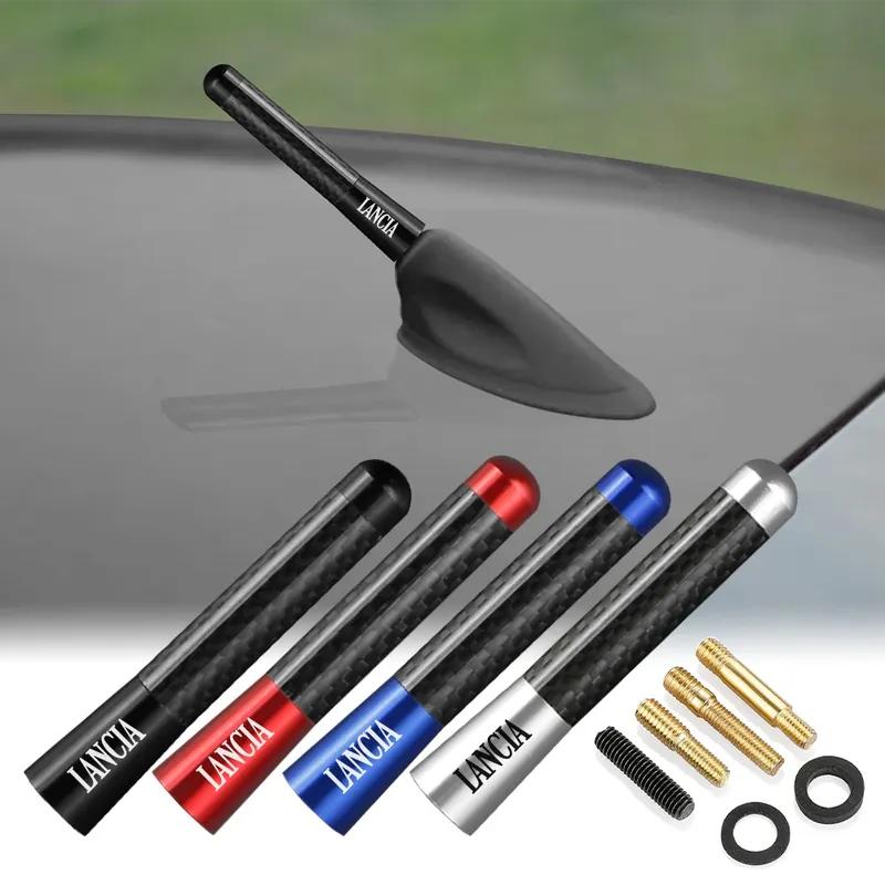 8cm Car Antenna Carbon Fiber Short Mast Aerial Auto Accessories For Lancia Delta Ypsilon M Theme Phedra Voyager Stratos Lybra