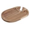 Wooden Wine Appetizer Plate with Glass Holder Cocktail Tray Charcuterie Board for Cheese Snacks Party Entertainment