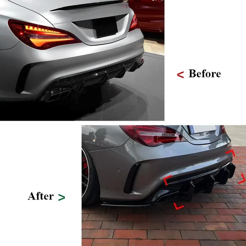 Для Mercedes Benz CLA Class W117 C117 CLA45 AMG 2016-2019 Автомобильный Задний Бампер Губа Диффузор Нижний Спойлер Сплиттер Автомобили Тюнинг