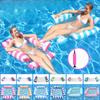 Outdoor Swimming Pool Foldable Striped Inflatable Floating Bed