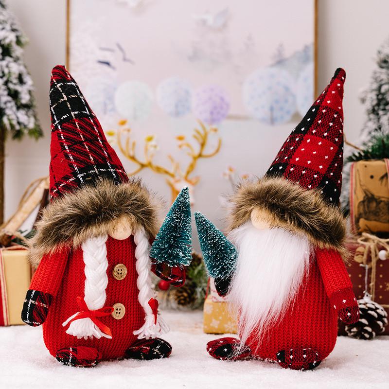 Adorable Red Christmas Gnome Doll Figurine Perfect For Holiday Festivities And Home Decor