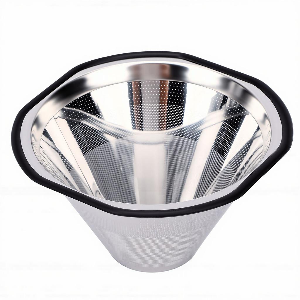 Многоразовый кофейный фильтр для капельных воронок Kalita Wave 185, легко моющийся, конусный, из нержавеющей стали