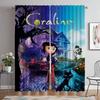 Элегантные шторы для гостиной Coralines, занавески для окон, перегородки, жалюзи, украшения на Хэллоуин, тюль для спальни, кухни