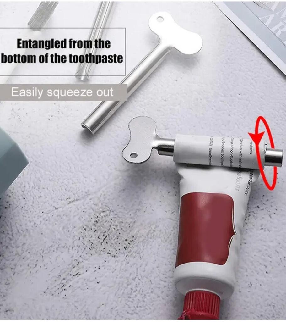 Ключ-выдавливатель для зубной пасты из нержавеющей стали, металлический пресс, инструмент для красоты