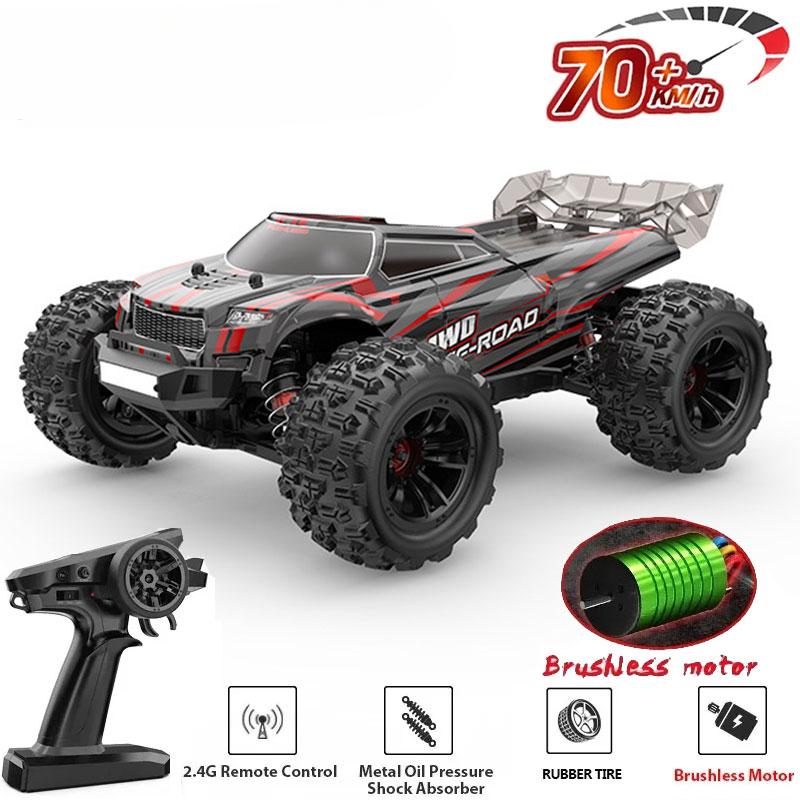 Новый LYZRC 1/16 4WD RC Car 60KM/H Brushless RC Racing Car Remote Control Cars Off-Road Truck Toys Kids Gift