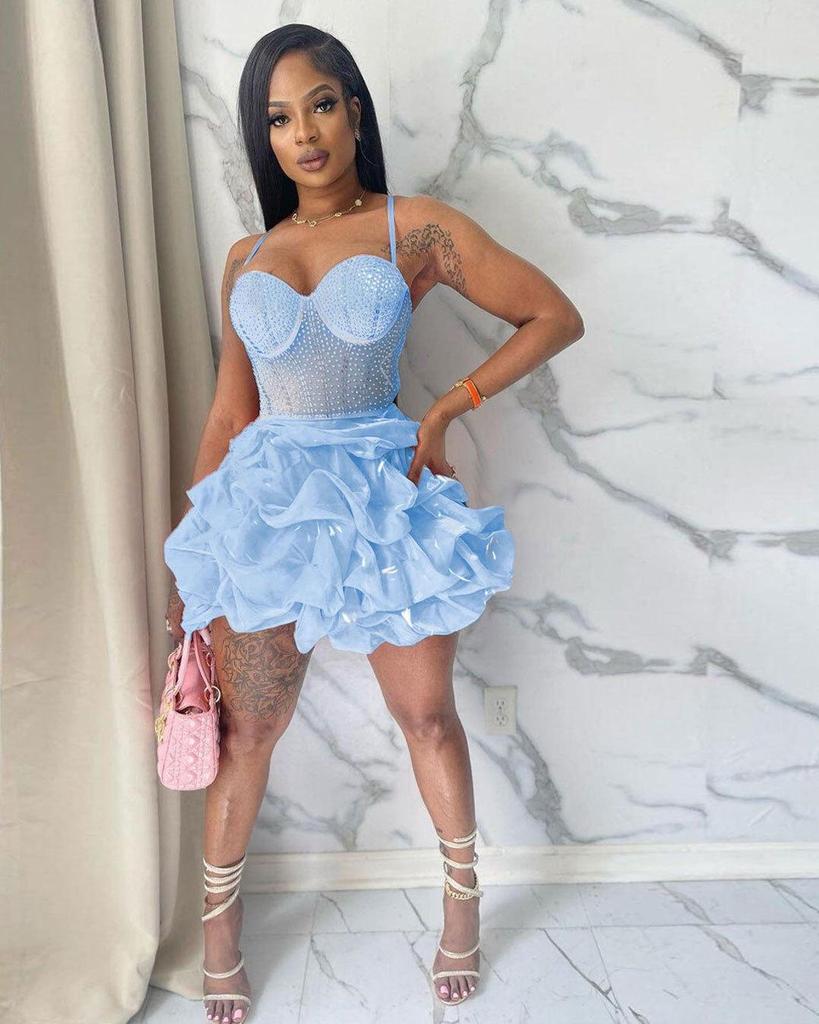 K2820 Сексуальное облегающее платье-пачка с ромбами и эластичной отделкой