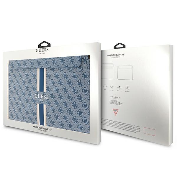 Pokrowiec do laptopa 16" Guess 4G Printed Stripes Niebieski