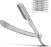 Parker Folding Razor Sharp and Leaving No Shaves Behind Stainless Steel (5-Blade Set) (Safe/Lightweight)