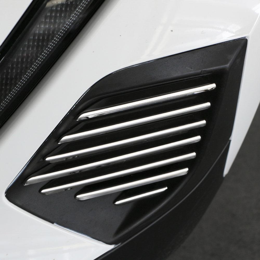 For Peugeot 2008 2020-2022 2023 2024 Stainless Steel Car Front Bumper Side Grille Decorative Strips Exterior Accessories