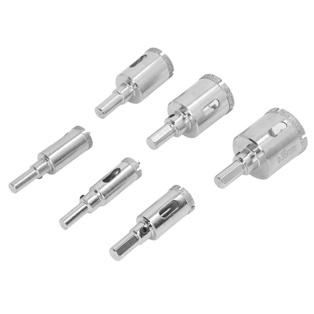 6pcs Portable Carrying Case Diamond Hole Saw Kit Diamond Hole Saw Set Drilling Marble