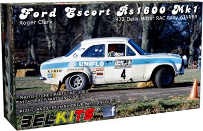 Platz Belkits Ford Escort RS1600 1972 Победитель ралли RAC Пластиковая модель BEL007 1/24 MK.I