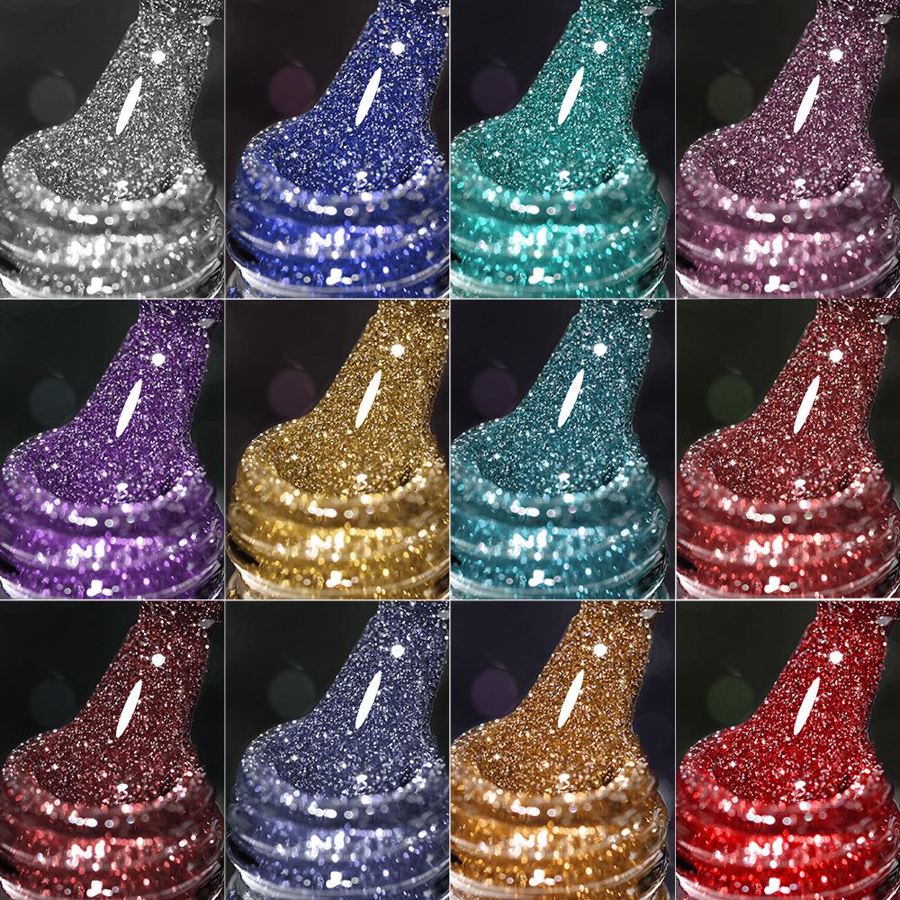 Nail Art Flash Crushed Diamond лак для ногтей гель-лак Disco лак для ногтей гель-лак