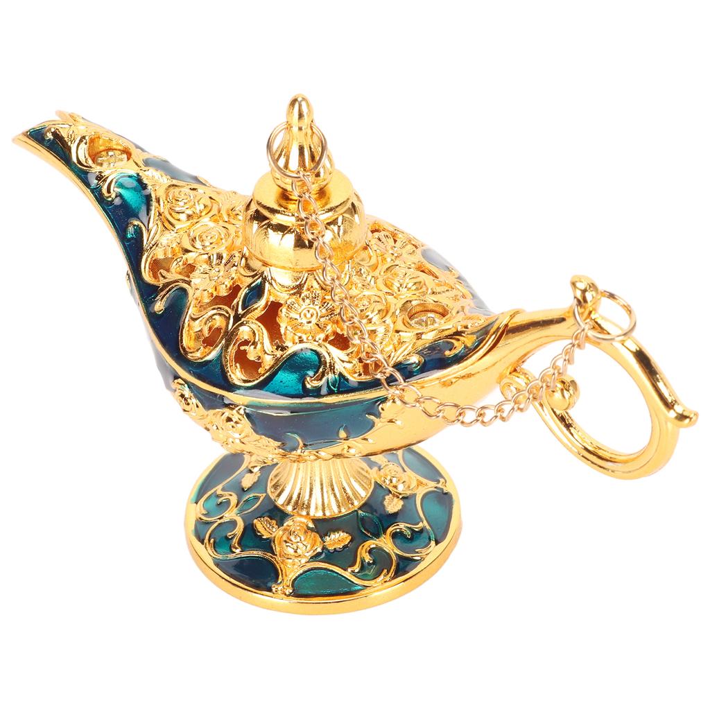 Arabian Lamp Wedding Party Vintage Zinc Alloy Legend Wishing Light Costume Party Decoration Gold
