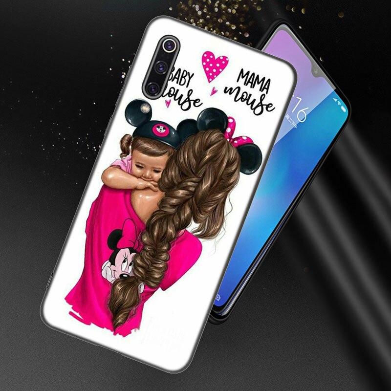 Красивый чехол для мамы, дочки и сына для Xiaomi Redmi 7 7A 8A 9i 9A 9C 10 10A 10C K20 Note 5 6 Mi 8 9 9T Pro A2 Lite A3 6X Mix 3