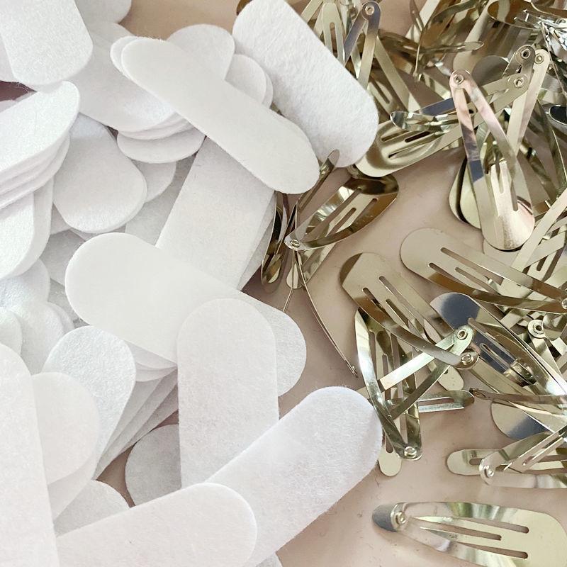 Сделай сам Зажимы для украшений из нетканого материала: 5-6 см Квадрат, Капля, Овал.