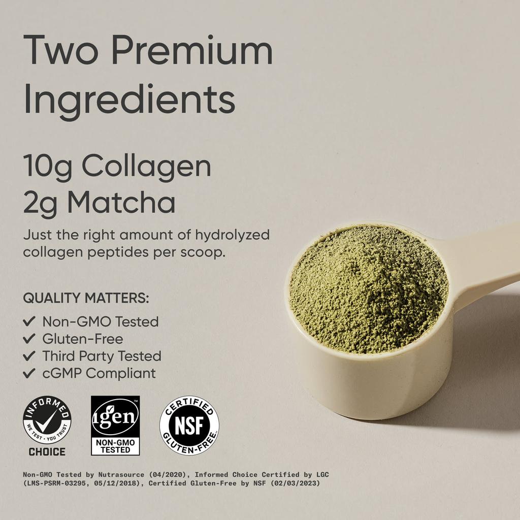 Sports Research Collagen Peptides, Matcha, 10.2 Oz (288 G)