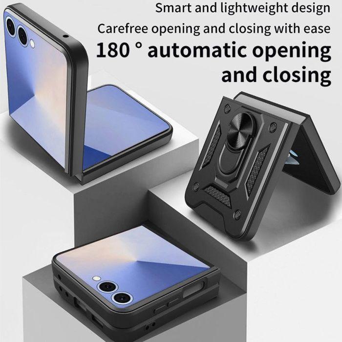 Coque de protection - BOOLING - pour Samsung Galaxy Z Flip 7 - Antichoc - Noir - 2 Verres Trempés