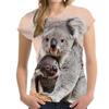 Women T-shirt Koala 3D Print Tees Animal Woman Men Fashion Streetwear Short Sleeve Harajuku Female T Shirts Oversized Y2k Tops