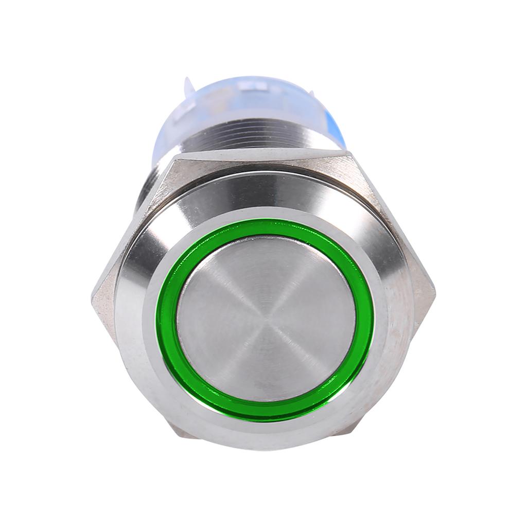 19mm 12-24V Waterproof Stainless Selflocking  ing Push Button   Red LED
