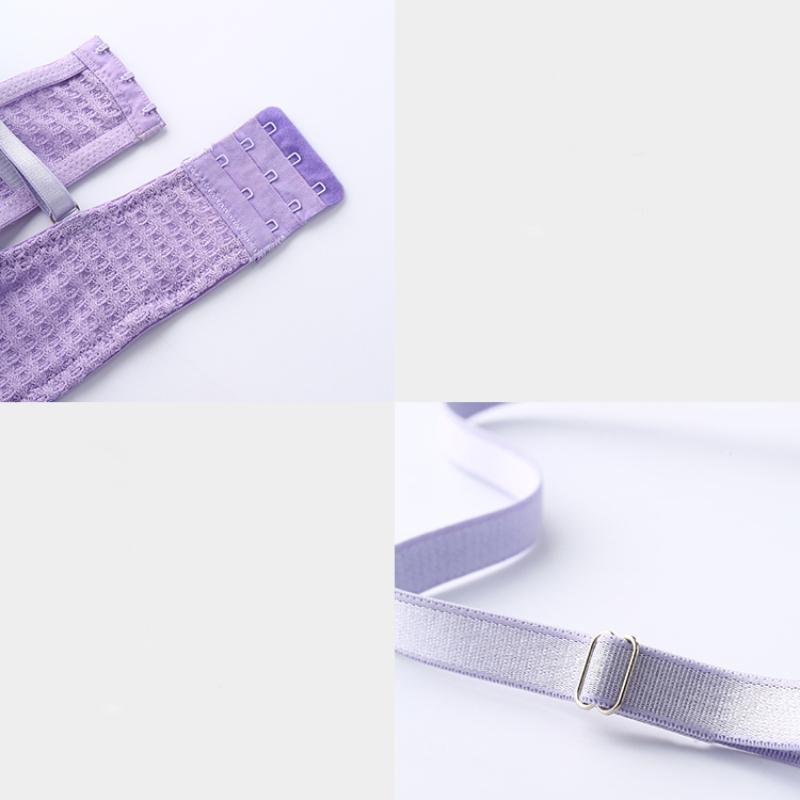 Summer 6 Color Sexy French 1/2 Cup Push Up Bra Set Fashion Women Lace Thin Cup Underwear Romantic Lavender Bras and Thong Set