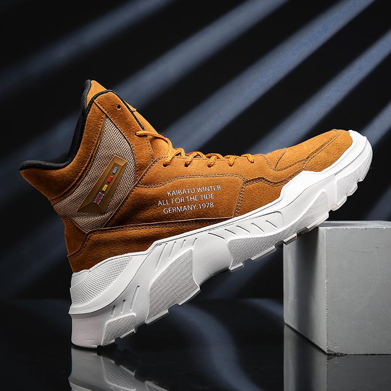 Мужская зимняя осенняя уличная обувь, легкие толстые ботинки для снега, теплая обувь, высокие толстые кроссовки