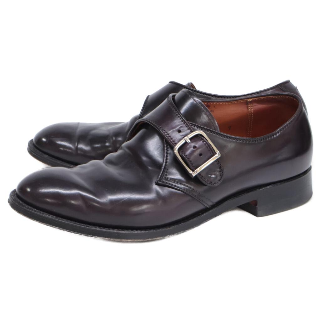 Alden 1878 Cordovan Modified Last Single Monk shoes 8D BurgundyUsed