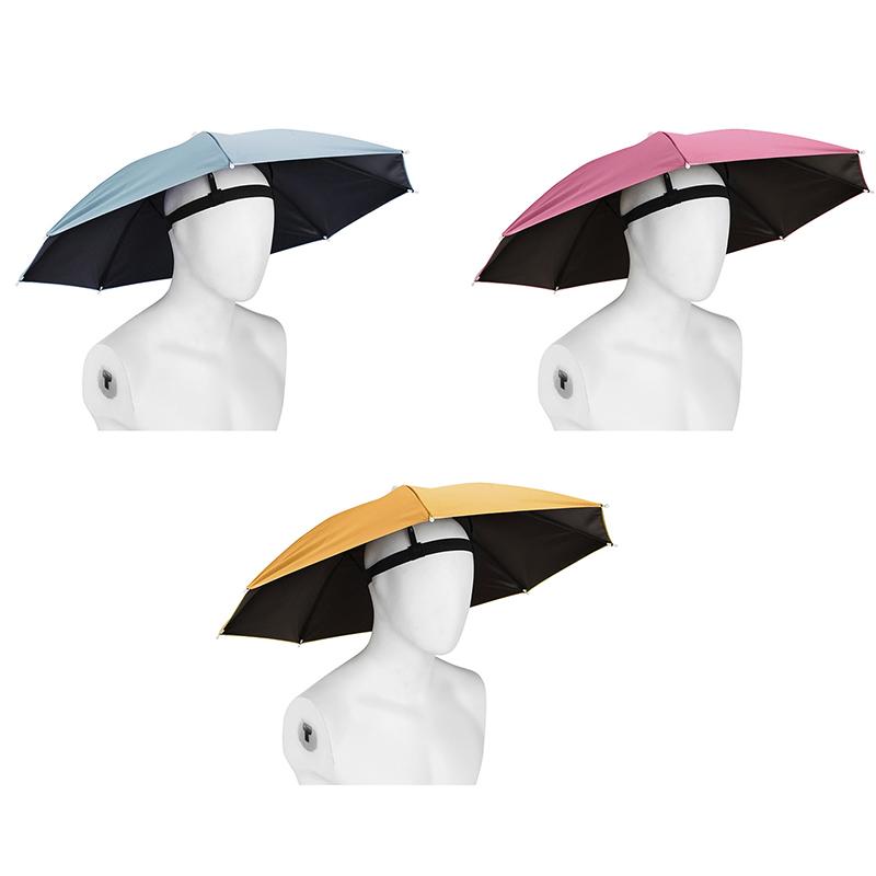 Waterproof Portable Fishing Umbrella Hat Outdoor Sunscreen Universal Foldable Camping Headwear Caps for Angling