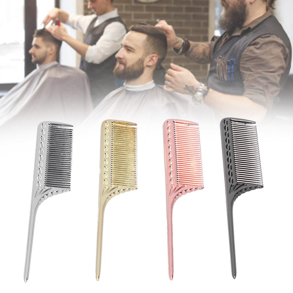 Professional FineTooth Tail Comb Portable Aluminum Hairdressing Salon Hair Care Styling Tools