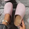 Модные весенние сабо с круглым носком и пробковой подошвой для женщин, уличные, с пробковой стелькой, на плоском каблуке, туфли-мюли, женские, больших размеров, замшевые шлепанцы, женские