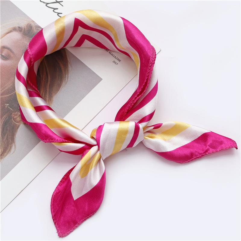 50 * 50cm Spring And Autumn Silk Scarves Versatile Decoration Professional Small Square Scarves Neck Protection Binding Bag