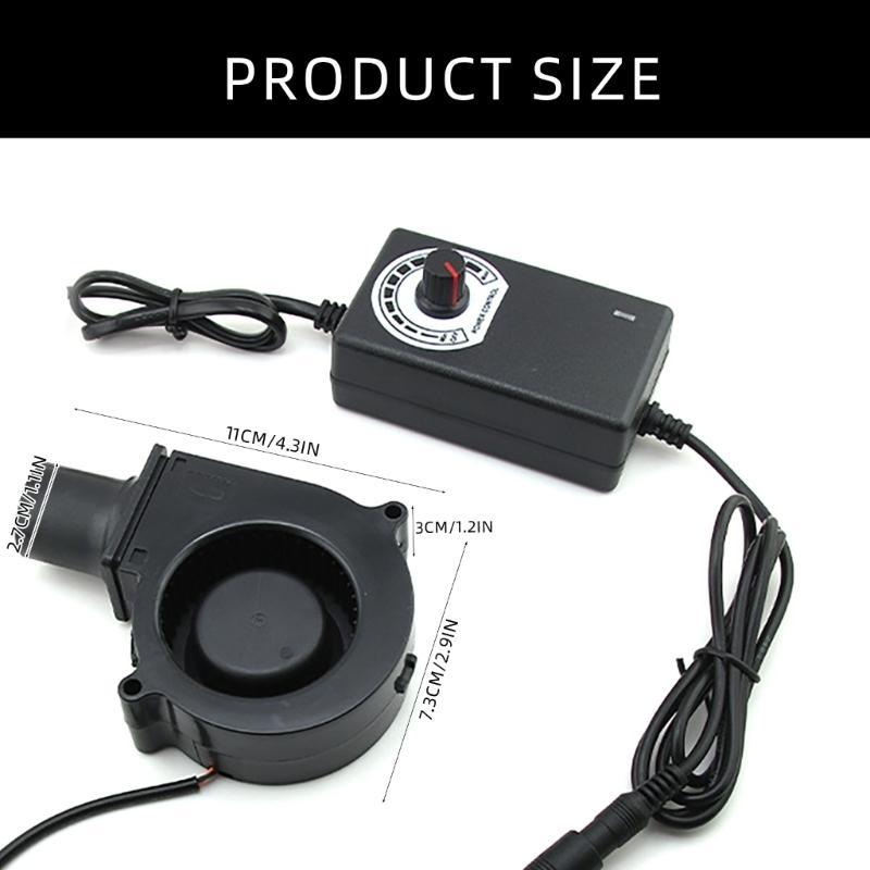 Вентилятор для розжига угля BBQ 12В 3600 об/мин с регулируемой скоростью, центробежный, для кемпинга, на открытом воздухе, для быстрого розжига угля, приготовления пищи