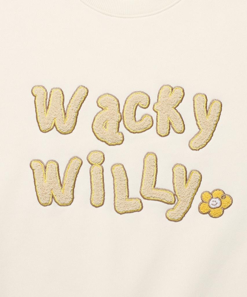 WACKY WILLY Women'S Boucle Sweatshirt Cream