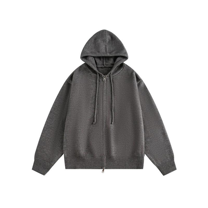 Unisex Oversized Knit Cardigan Hooded Sweater Casual Loose Fit Wear Teens Adults