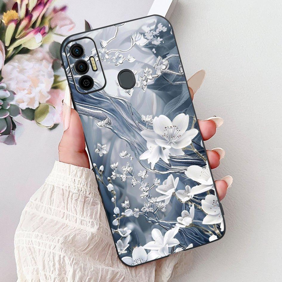 Для Tecno Spark 7 Чехол KF6 KF6j KF6i Обложка Милый Модный Кот Цветок Мягкий Силиконовый Защитник Для Tecno Spark 7P 7T Spark7 Pro Capa