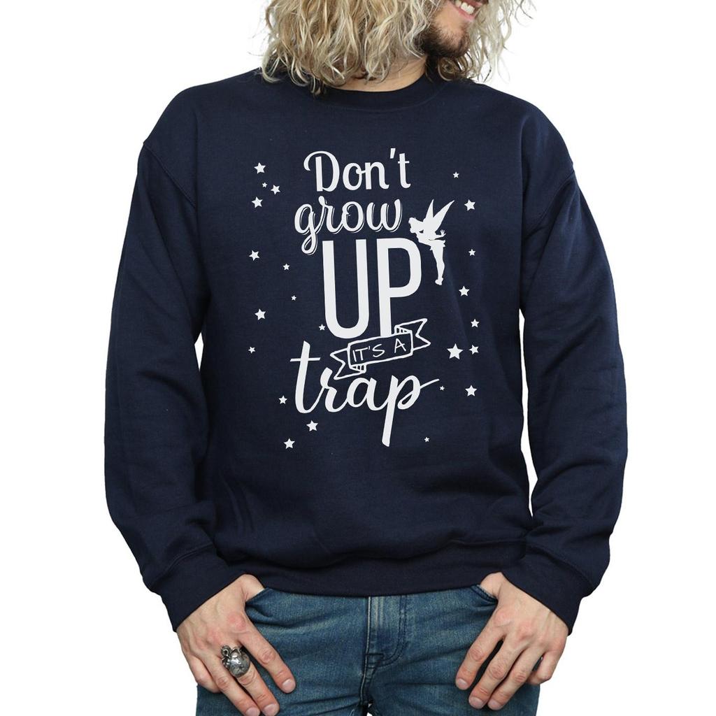 Disney Mens Tinker Bell Don´t Grow Up Sweatshirt