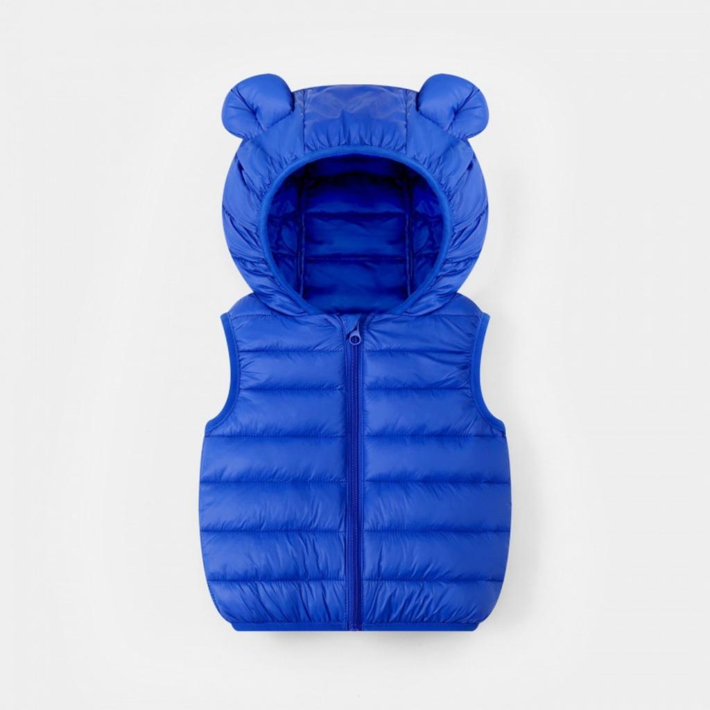 Детские повседневные однотонные утолщенные жилеты для мальчиков и девочек