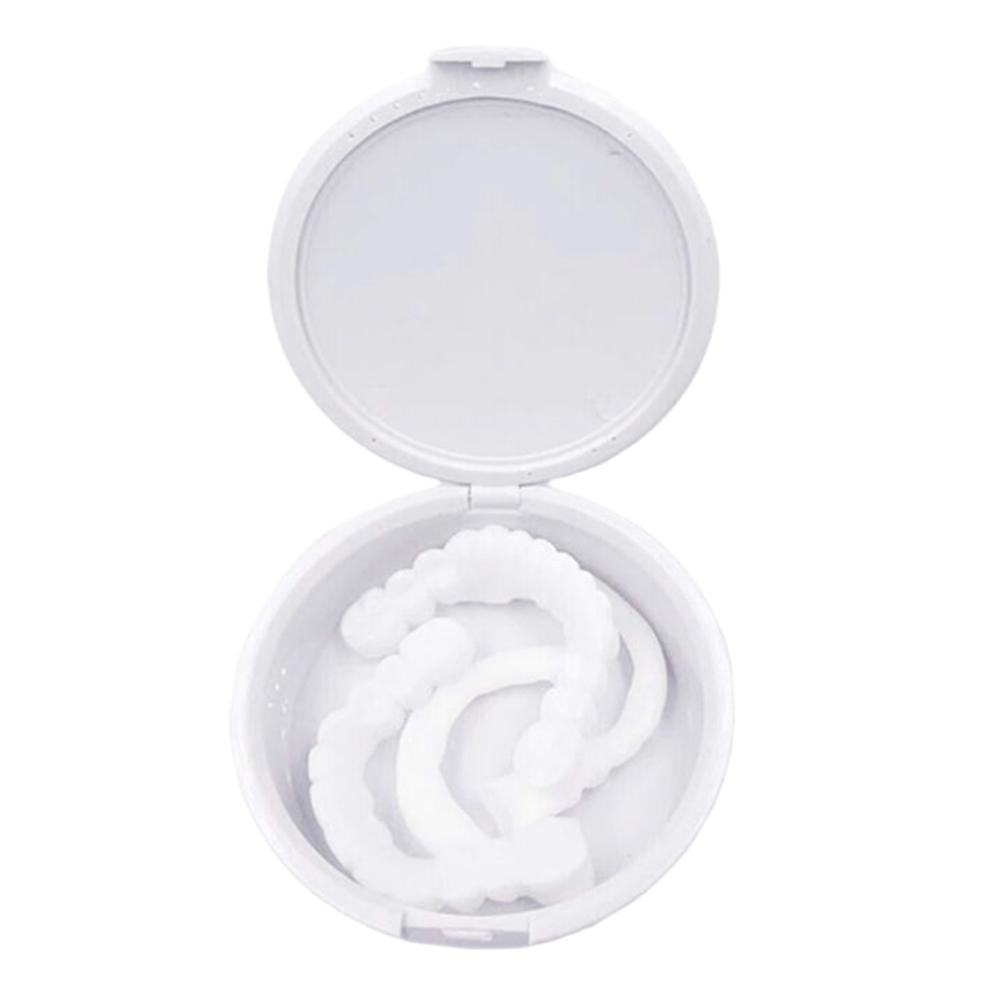 Perfect Fit Teeth Whitening Fake Tooth Cover Snap Cap Silicone Upper/Lower Jaw Denture False Teeth Veneer Regain Confident Smile