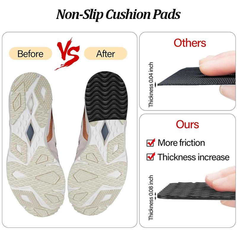 Режущаяся Нескользящая Накладка на Подошву Обуви Износостойкая Амортизирующая Самоклеящаяся Подкладка для Обуви Защита Подошвы Обуви Ремонтная Резиновая Наклейка