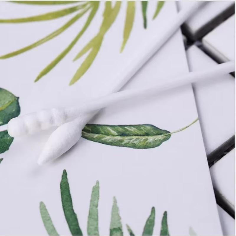 60 шт./коробки одноразовые двухсторонние ватные палочки для чистки ушей чистящие средства для ухода за здоровьем чистящие средства для макияжа красота макияж