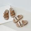 New Summer Buckle Sandals: Casual Fashion Cross Design for Boys and Girls, Open-Toe with Soft Bottom