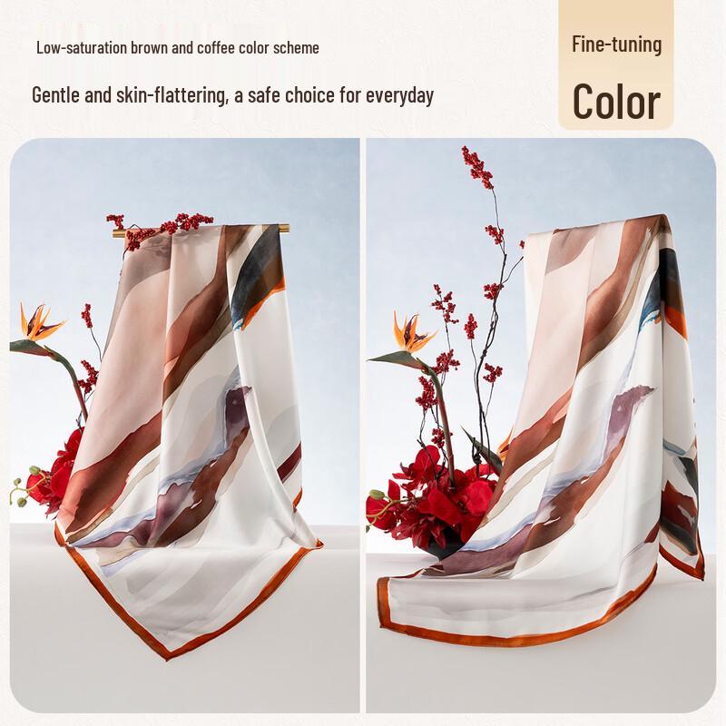 Shanghai Story 100% Mulberry Silk Square Scarf Shawl